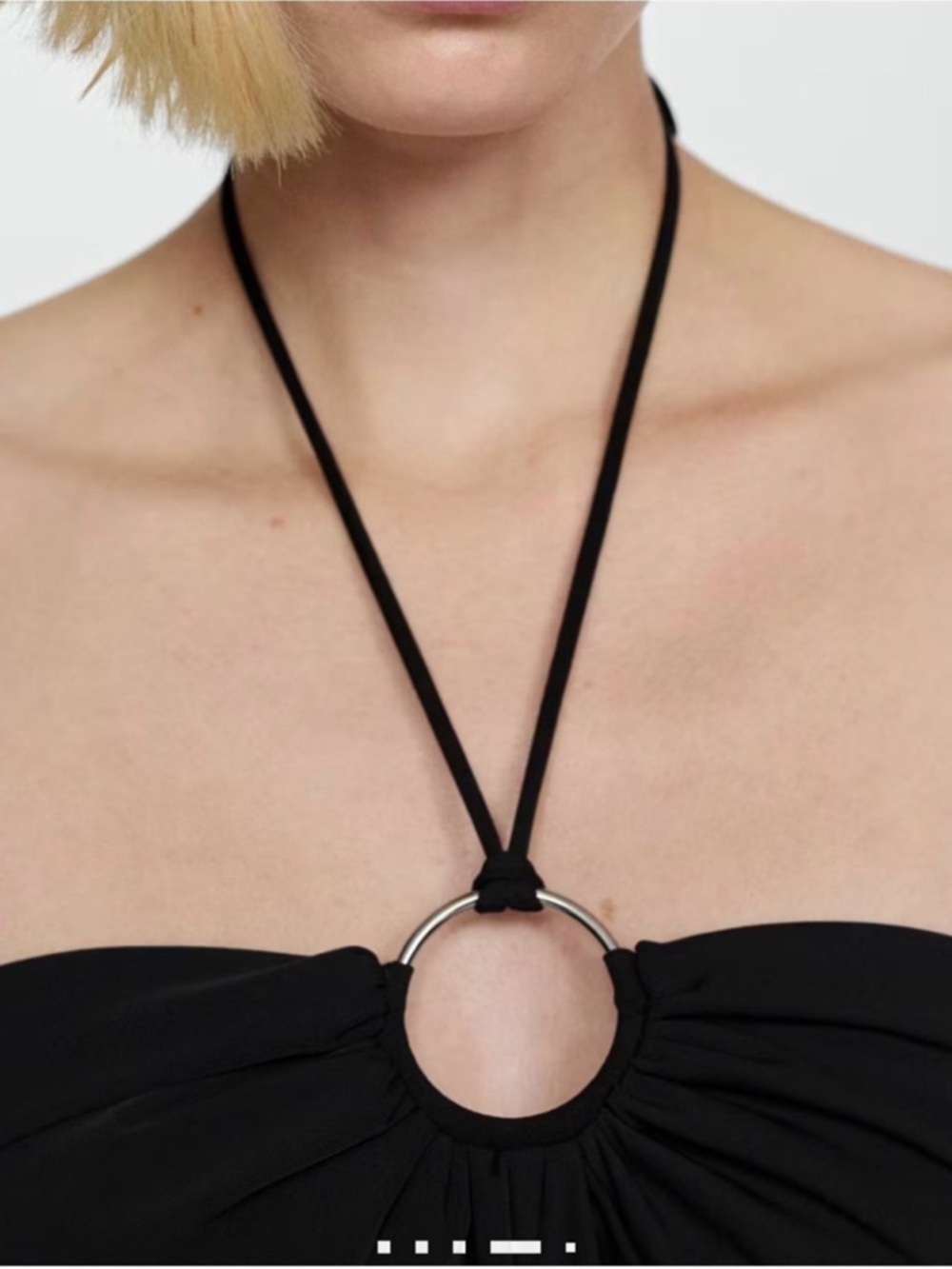 Mango Black Strapless Ring-Detail Jumpsuit - Picture 4 of 9